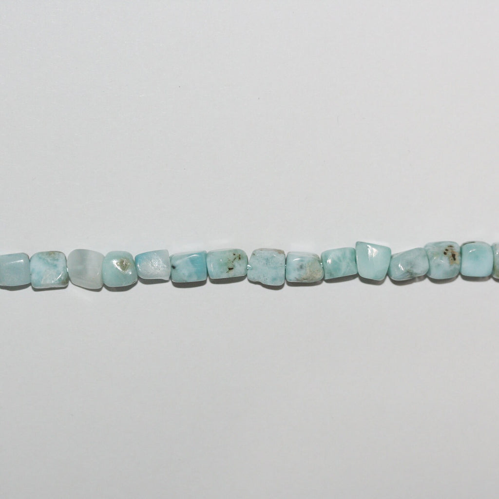 Perles de pépites lisses en larimar St de 15 pouces, 7-10 mm. - Fil de 39 cm.