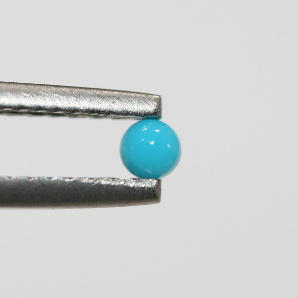 Turquoise Smooth Round Cabochons Lot 3mm.- 15 Pieces - Item.284LO