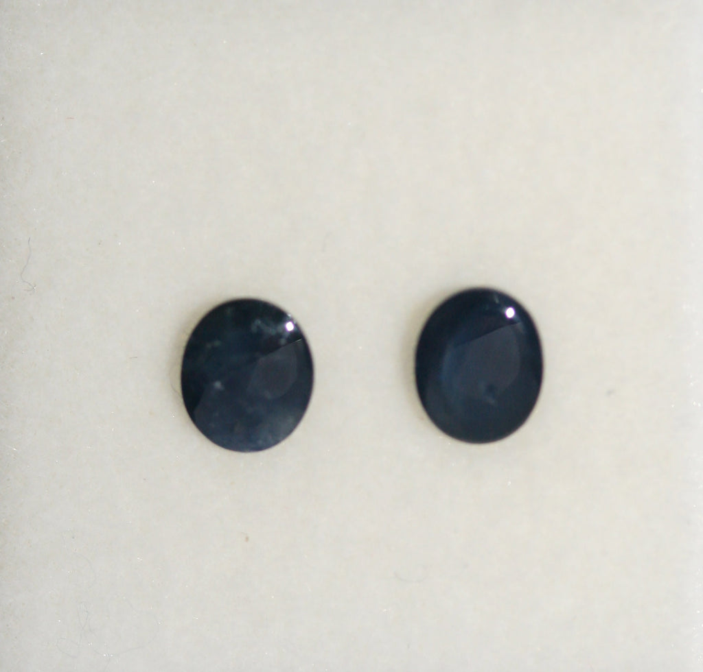 Sapphire Pair Oval Cabochon 5x4mm.