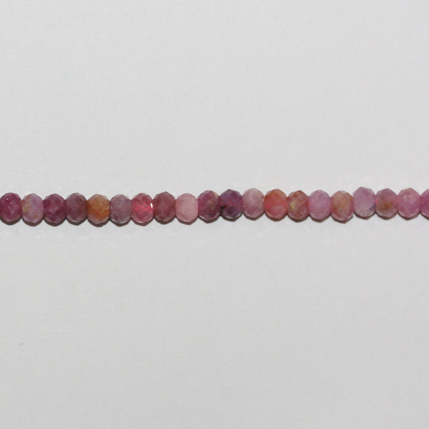 Perles rondelles à facettes St Ruby 15" 4x3mm.-Rig 39cm.