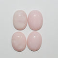 Lote de 4 cabujones ovalados de ópalo rosa de 16 x 12 mm. (4 uds.).