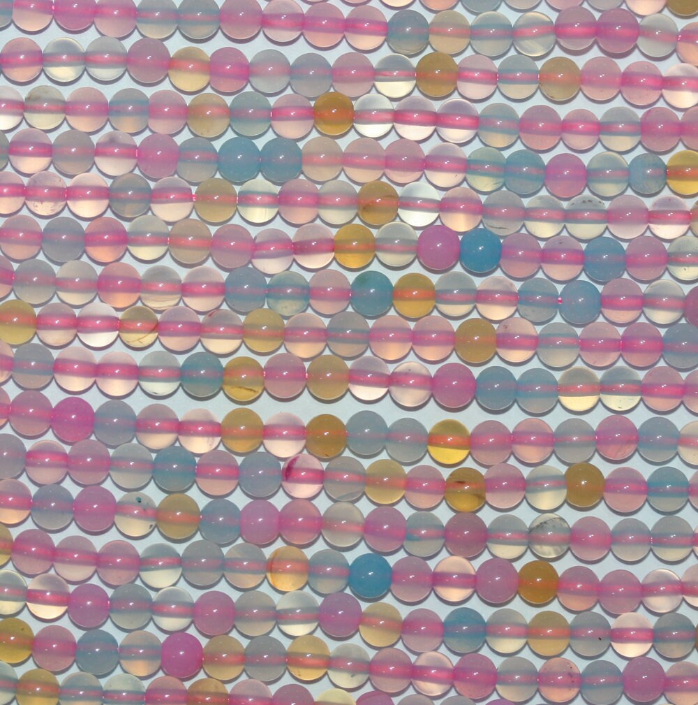 Cuentas redondas lisas de ágata multicolor de 40 cm (16"), 4 mm (tira de 40 cm)
