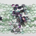 Perles en fluorite facettées de 20 cm (8 pouces), 7-8 mm, longueur 20 cm.