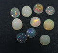 Ethiopian Opal Lot Round Cabochon 4mm. (10pcs)  -Gemstone Parcels-Loose Stones Wholesale Price