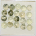 Lote de 20 cabujones redondos de prehnita de 6 mm (20 unidades)