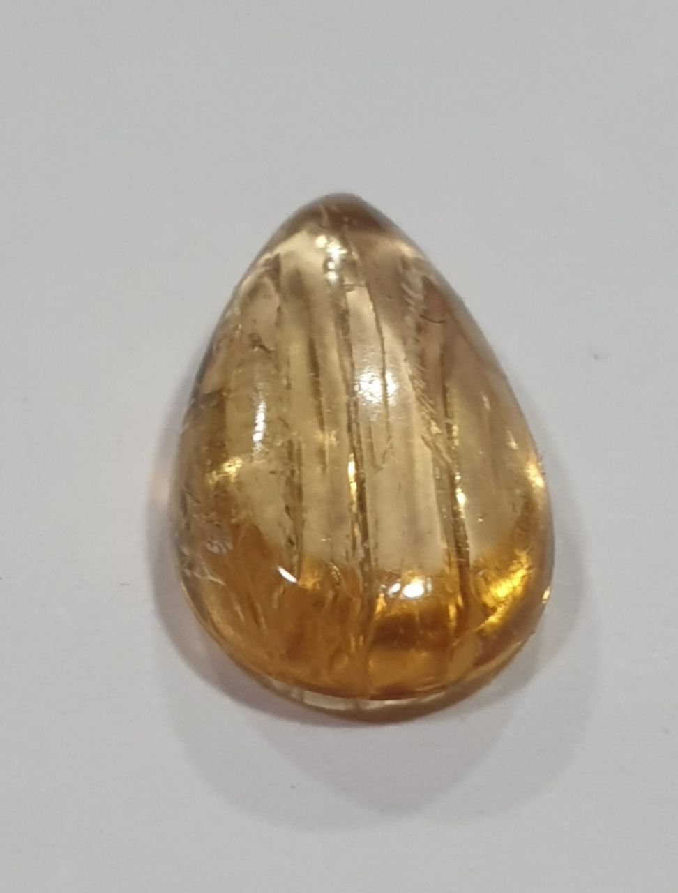 Imperial Topaz Untreated Brazilian  Topaz Pear Cabochon 2.43ct  11.9x6.8mm - Collector Gemstone- Natural Stone- One Of A Kind