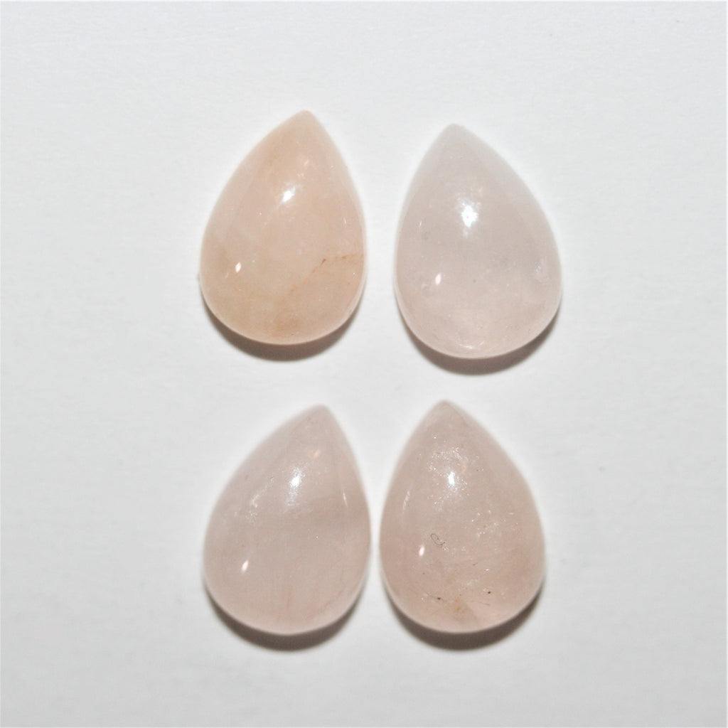 Morganite Smooth Drop Cabochon ( 4 Pcs ) 10x7mm.