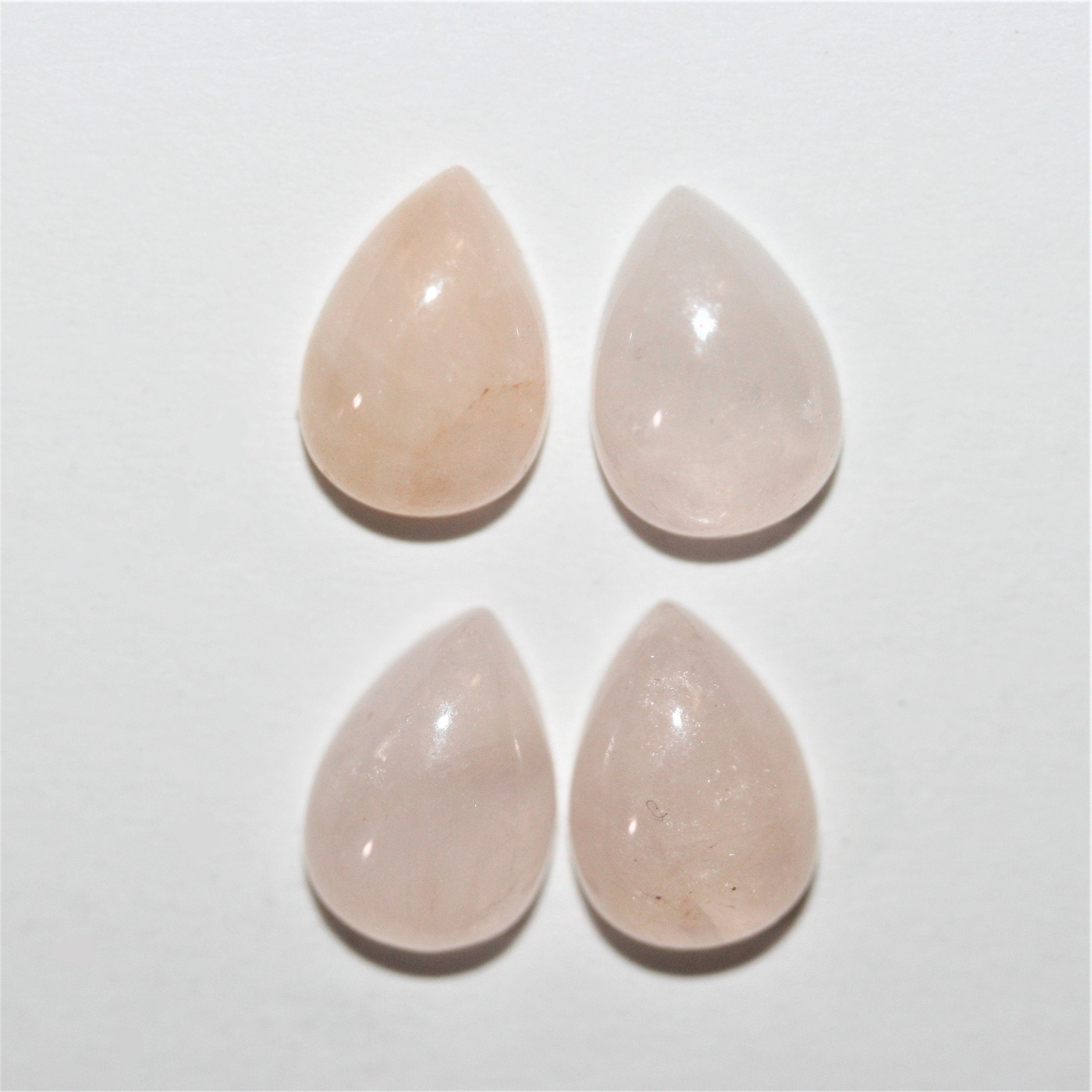 Morganite Smooth Drop Cabochon ( 4 Pcs ) 10x7mm.