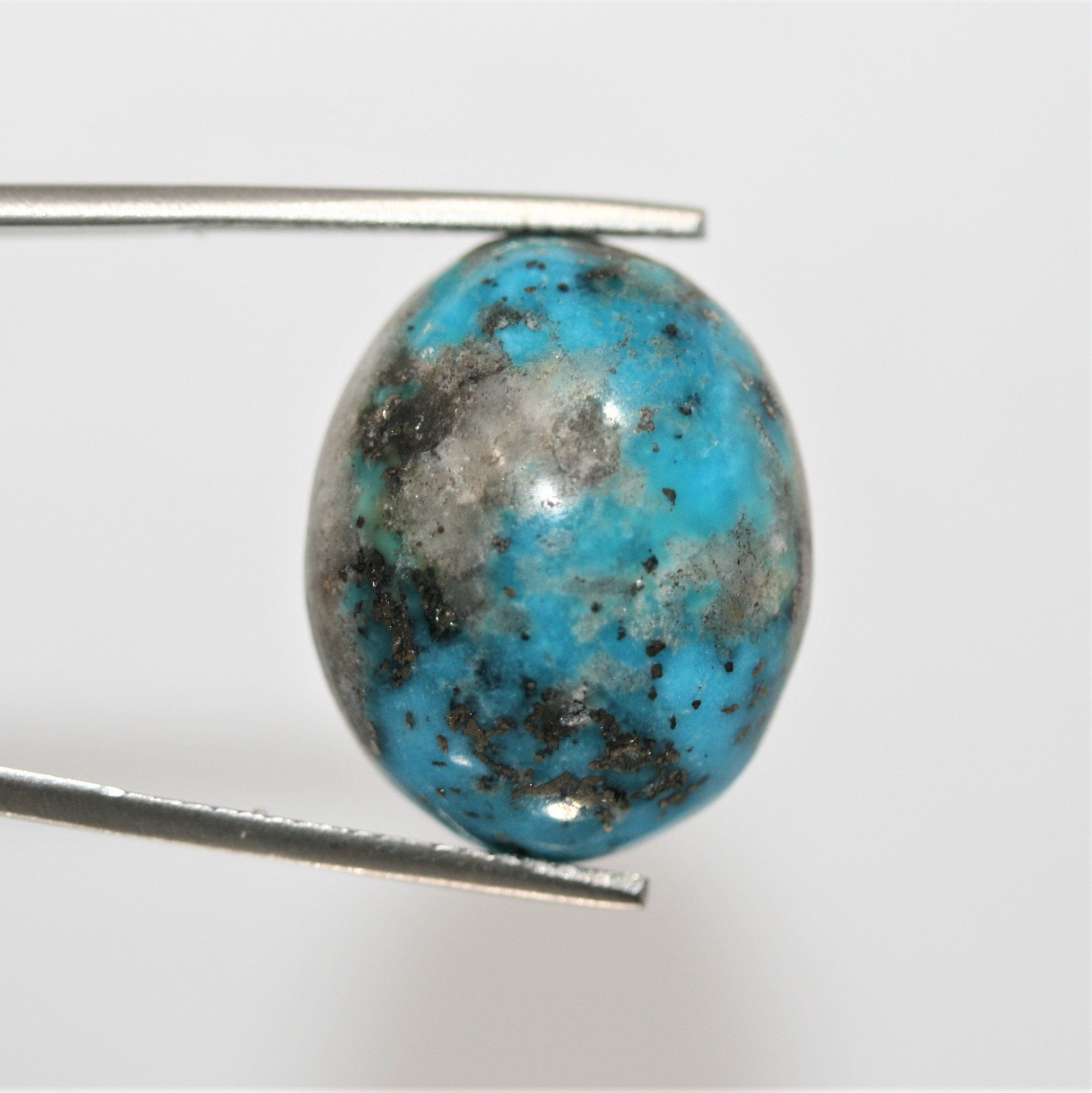 Natural Unique Persian Turquoise Cabochon 22.6x17.8mm. - 11mm. Height - (32.65ct.) - Blue Turquoise- Natural Gems- Rare Gems