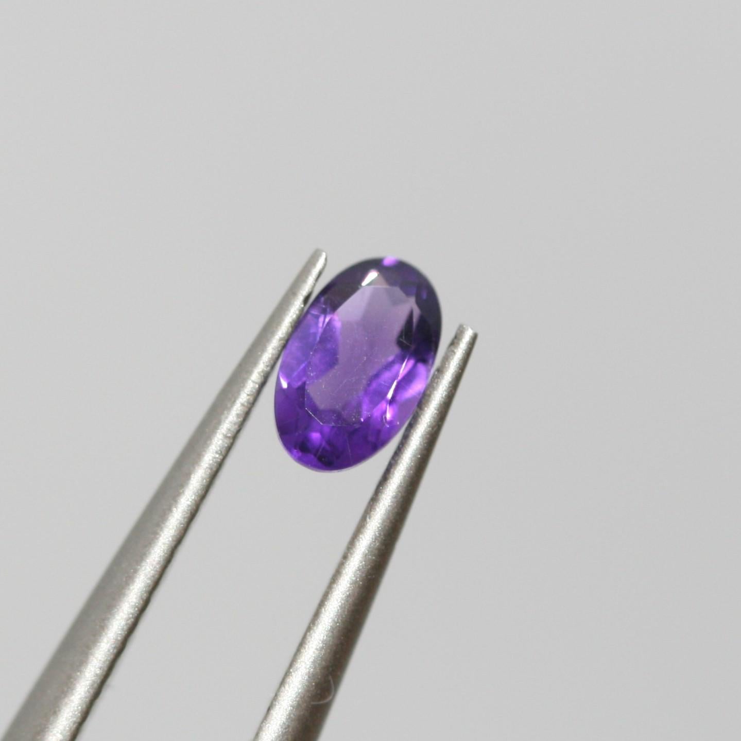 Lote de 24 amatistas facetadas ovaladas de 5 x 3 mm (24 piezas)