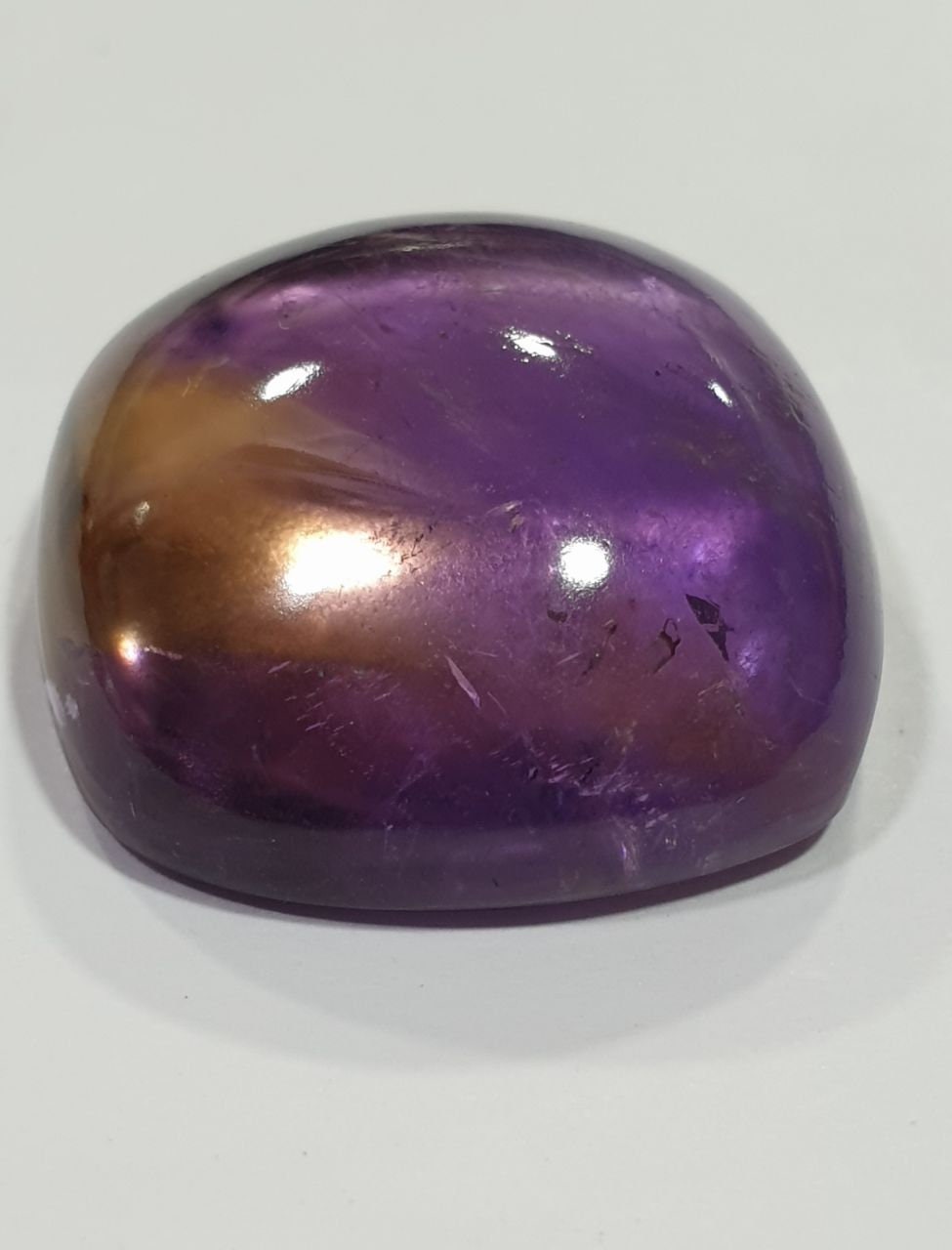 One Of A Kind  Big 49.9 cts  Ametrine Cushion Cabochon 24.3x24mmmm  -Gemstone -Loose Stones Wholesale Price