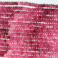 Tourmaline rose St facettée rondelle 3x2mm - Collier 38cm