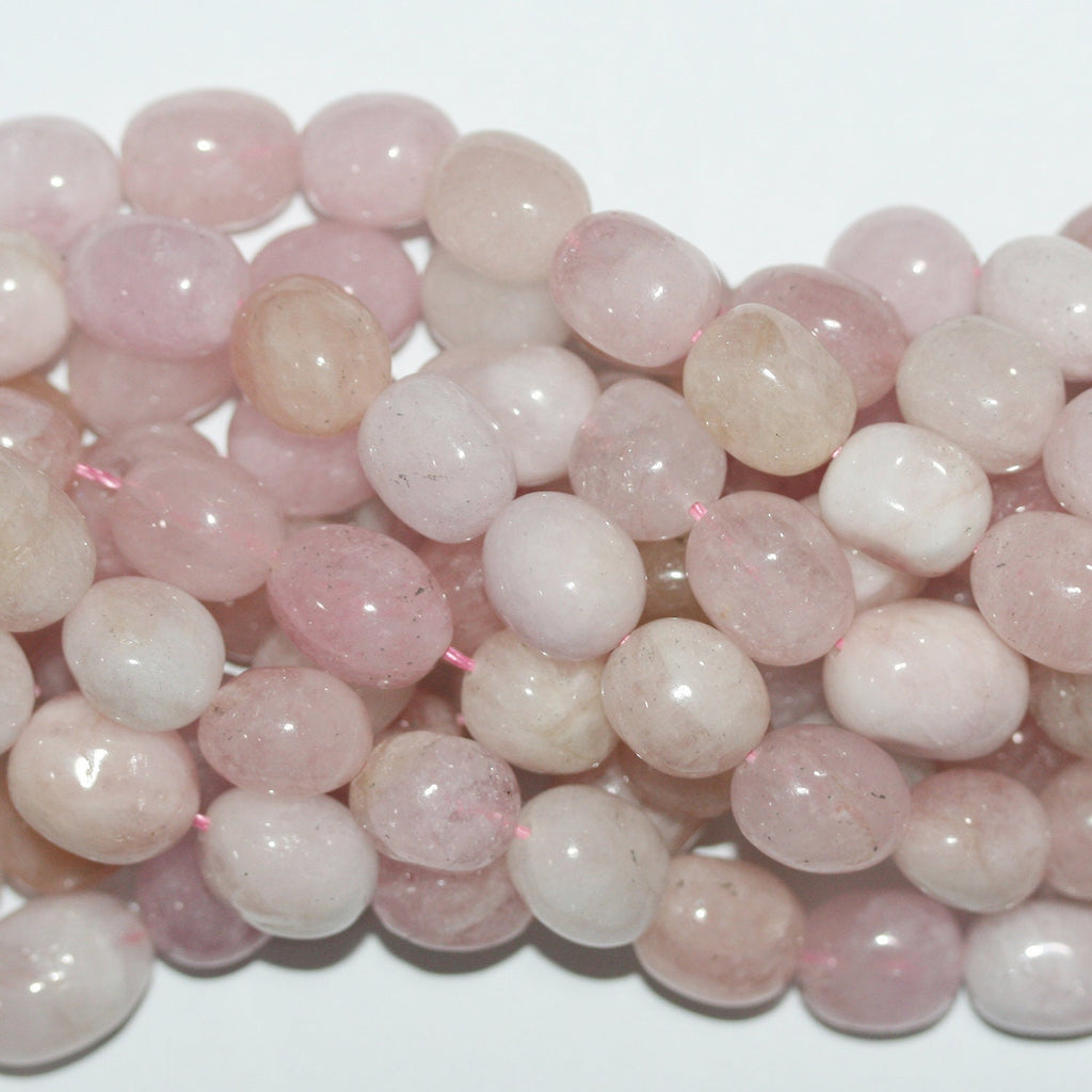 Cuentas Nugget Lisas de Santa Morganita de 16", 14 x 11 mm. Aprox. - Hilo de 40 cm.