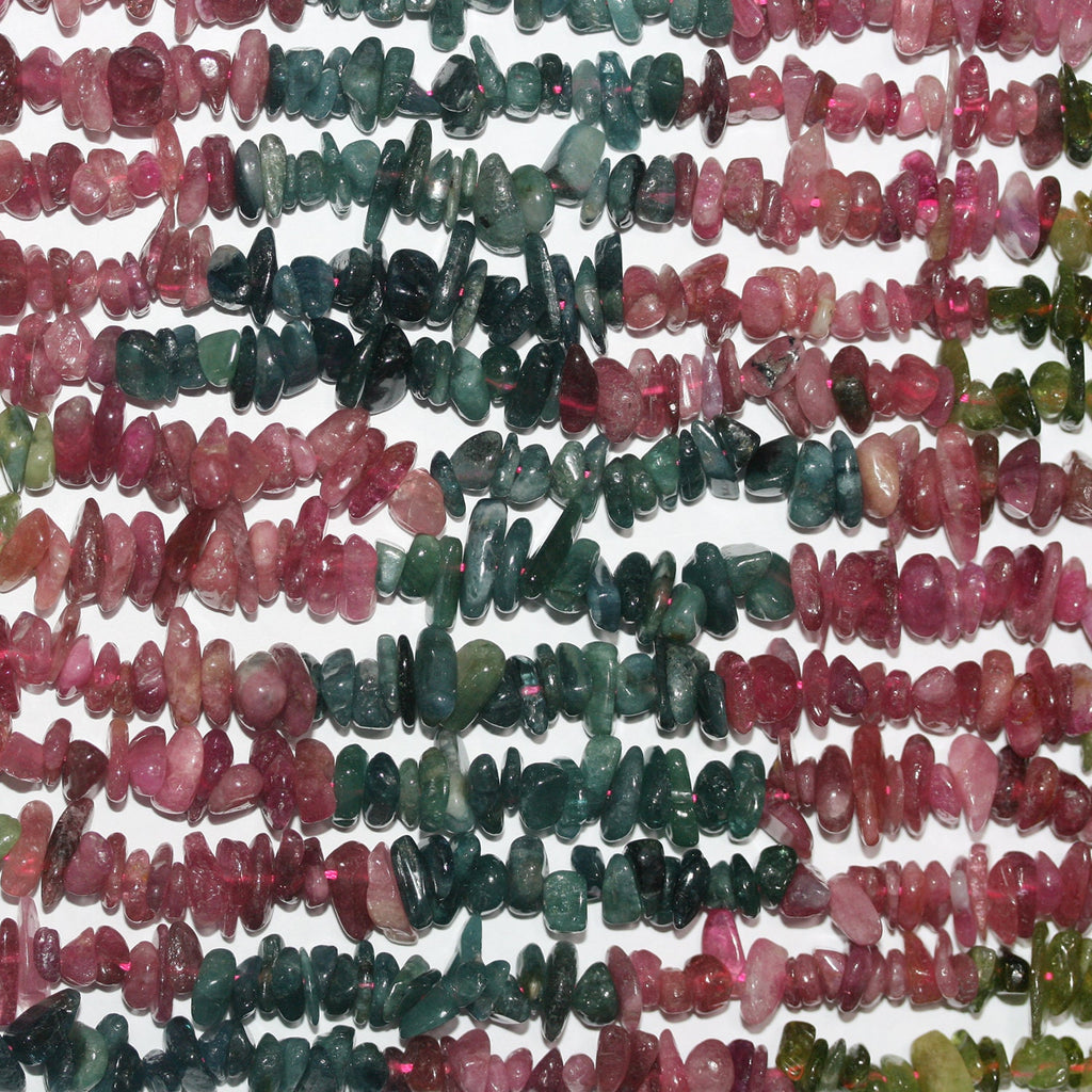 Cuentas lisas de turmalina de 16" (6-8 mm) - Hilo de 40 cm