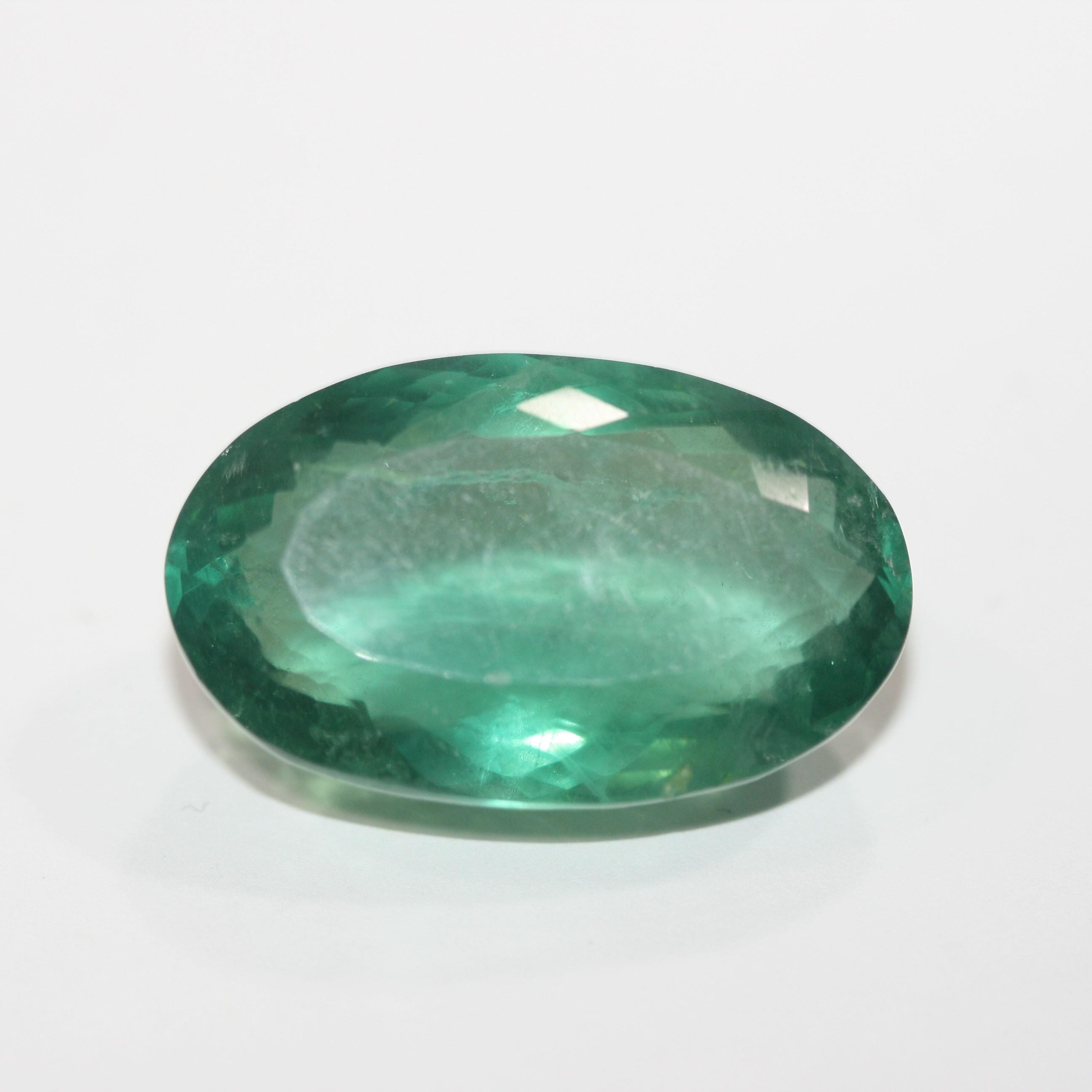 Natural Big Bluish Green Fluorite Oval 27.2x16.5x11.3mm 39.93ct- Natural Untreated Gems- Natural Crystal- One Of A kind Museum Piece