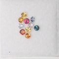 Lote de 10 zafiros multicolores redondos facetados de 2,3 mm - Paquetes de gemas - Piedras sueltas al por mayor - Gemas naturales