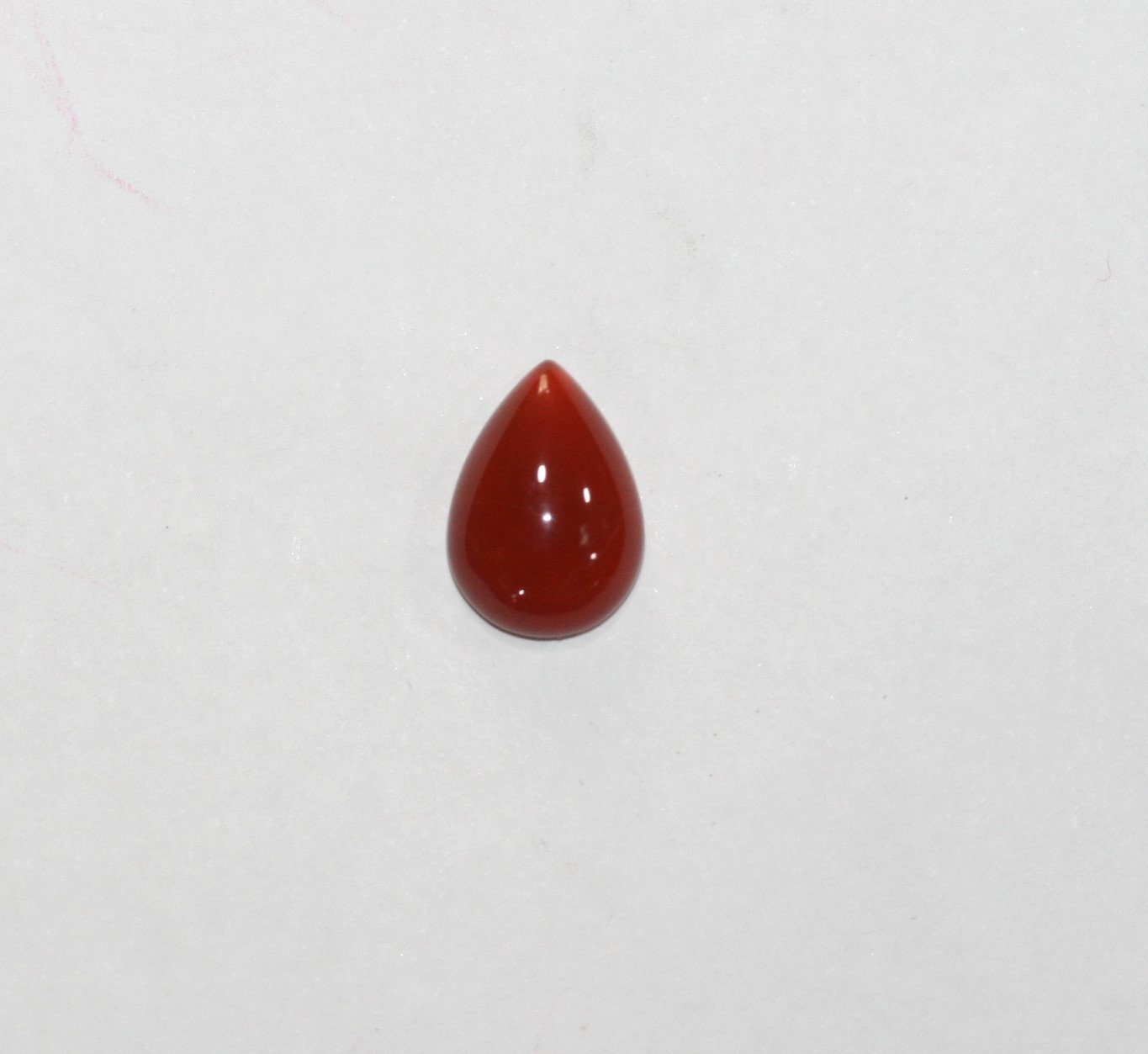 Lote de 8 cabujones de cornalina en forma de gota, 14 x 10 mm. (8 piezas).