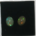 1 Pair of Ethiopian Opal Smooth Oval Cabochon 10x8mm.- 2 Pcs