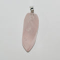Pendentif en quartz rose à pointe torsadée 41x15mm