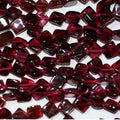 14" St Garnet Smooth Square Beads 5mm -Strand 37cm