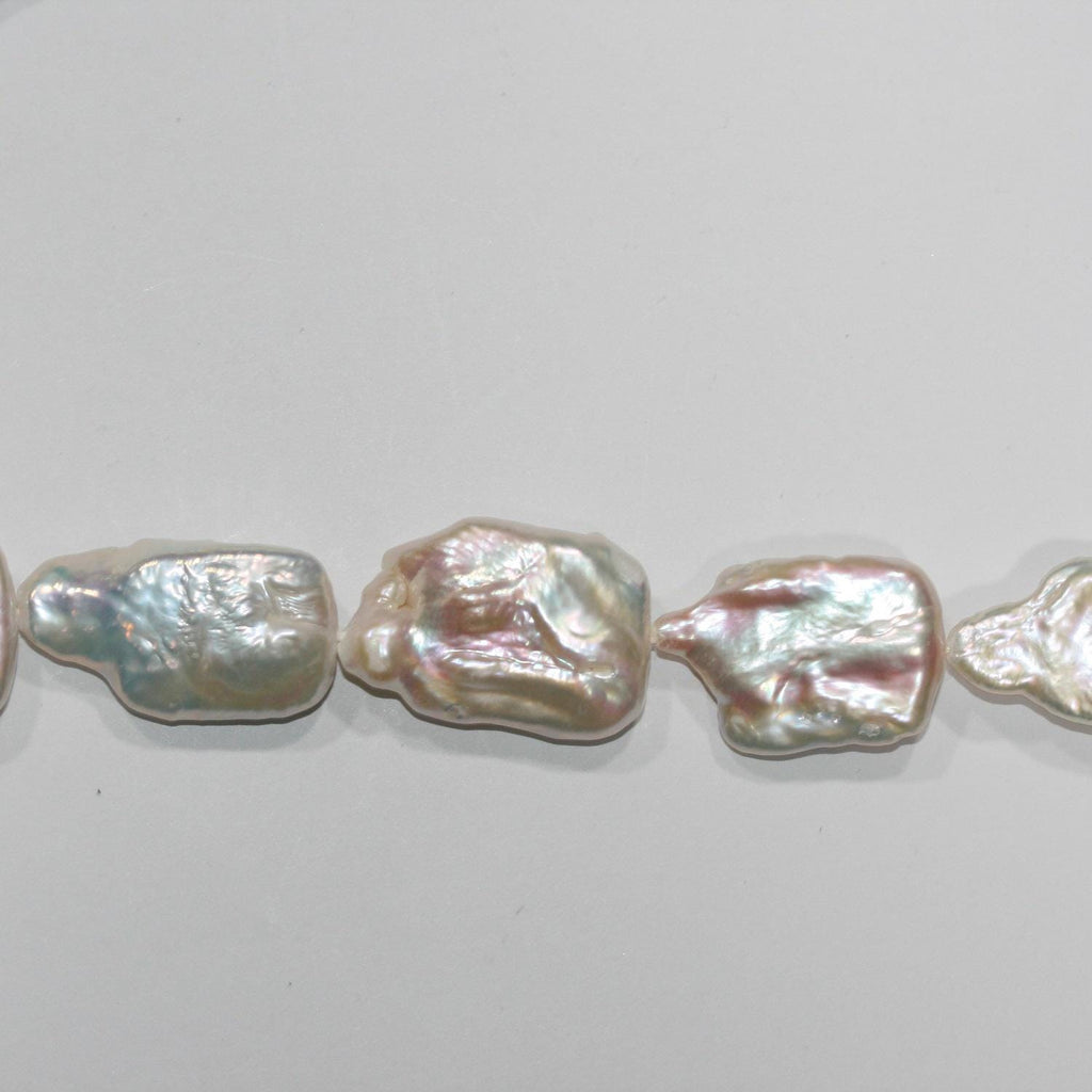 Perles baroques d'eau douce St 16" (environ 22 x 18 mm) - Collier de 40 cm - Perles naturelles à prix de gros