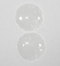 Lote de 2 cabujones redondos de cuarzo cristal de roca de 36,5 mm (2 unidades)