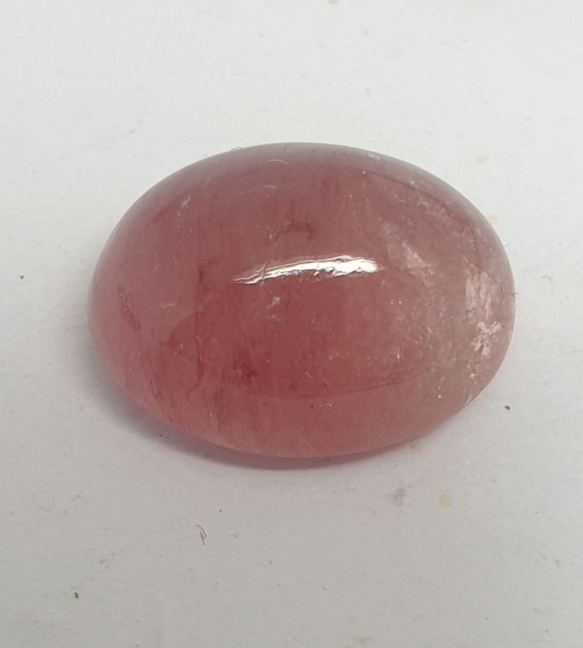 Tourmaline rose ovale en cabochon de 8,16 ct (13,6 x 10,5 mm) - Pierre précieuse naturelle non traitée - Couleur rare