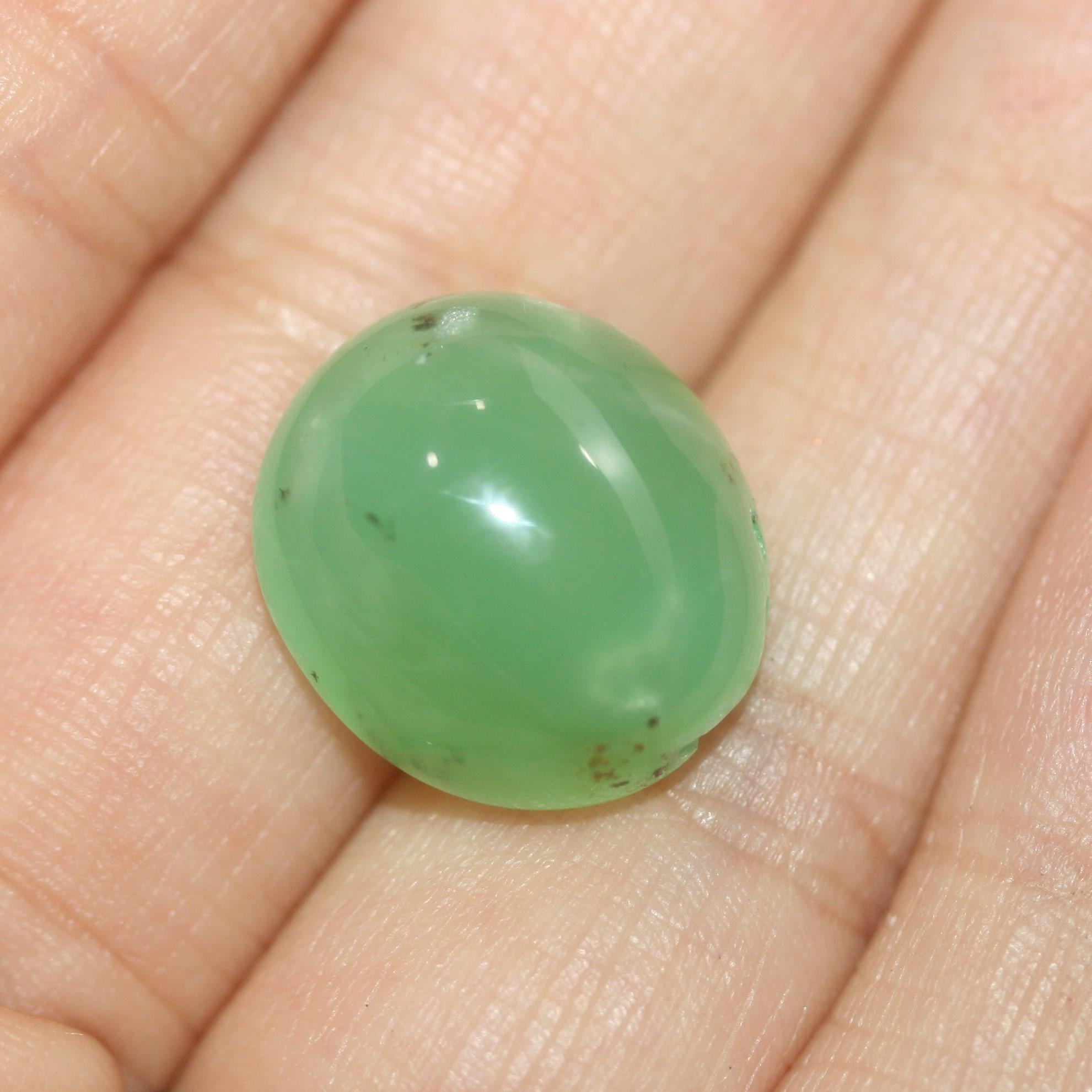 Blue Green Peruvian Opal Cabochon 15.6x14mm 6.32ct - Natural Untreated Gem- Unique color- Jewellery Supplies- Inclusion Stones Natural
