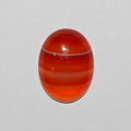 Lote de 4 cabujones ovalados de cornalina rayada de 20 x 15 mm (4 piezas)