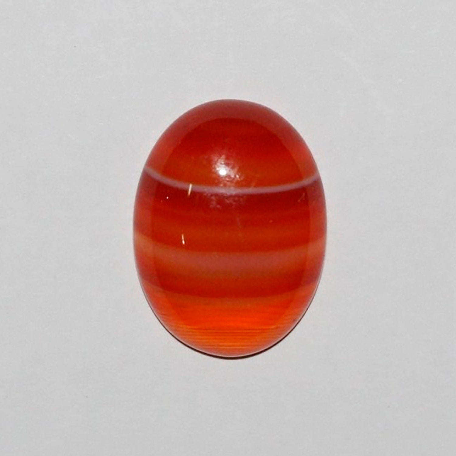 Lote de 4 cabujones ovalados de cornalina rayada de 20 x 15 mm (4 piezas)