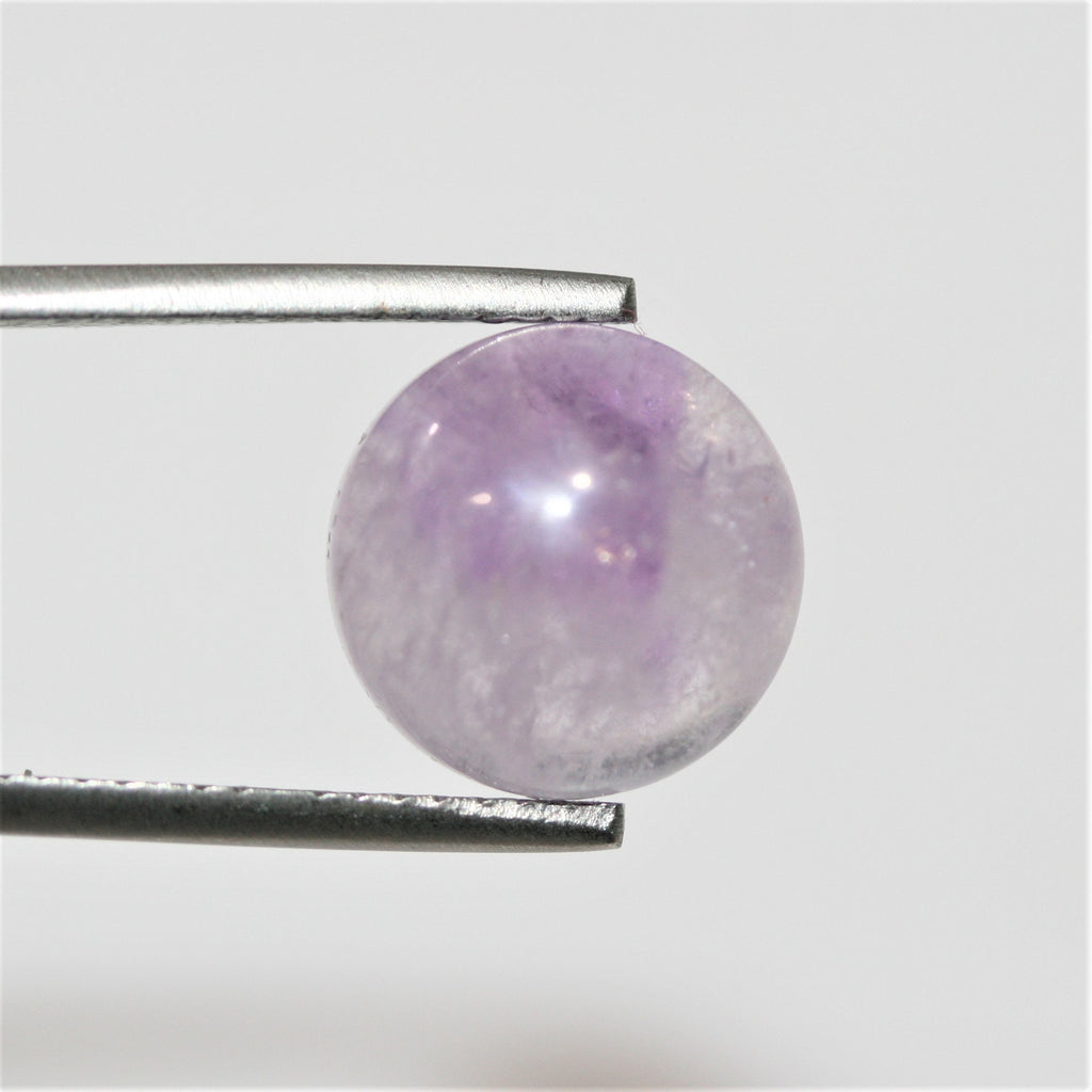 Cabochon rond lisse d'améthyste 12 mm (6 pièces)