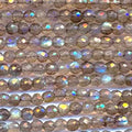 14" St Labradorite Faceted Round Beads 5mm -Strand 36cm.