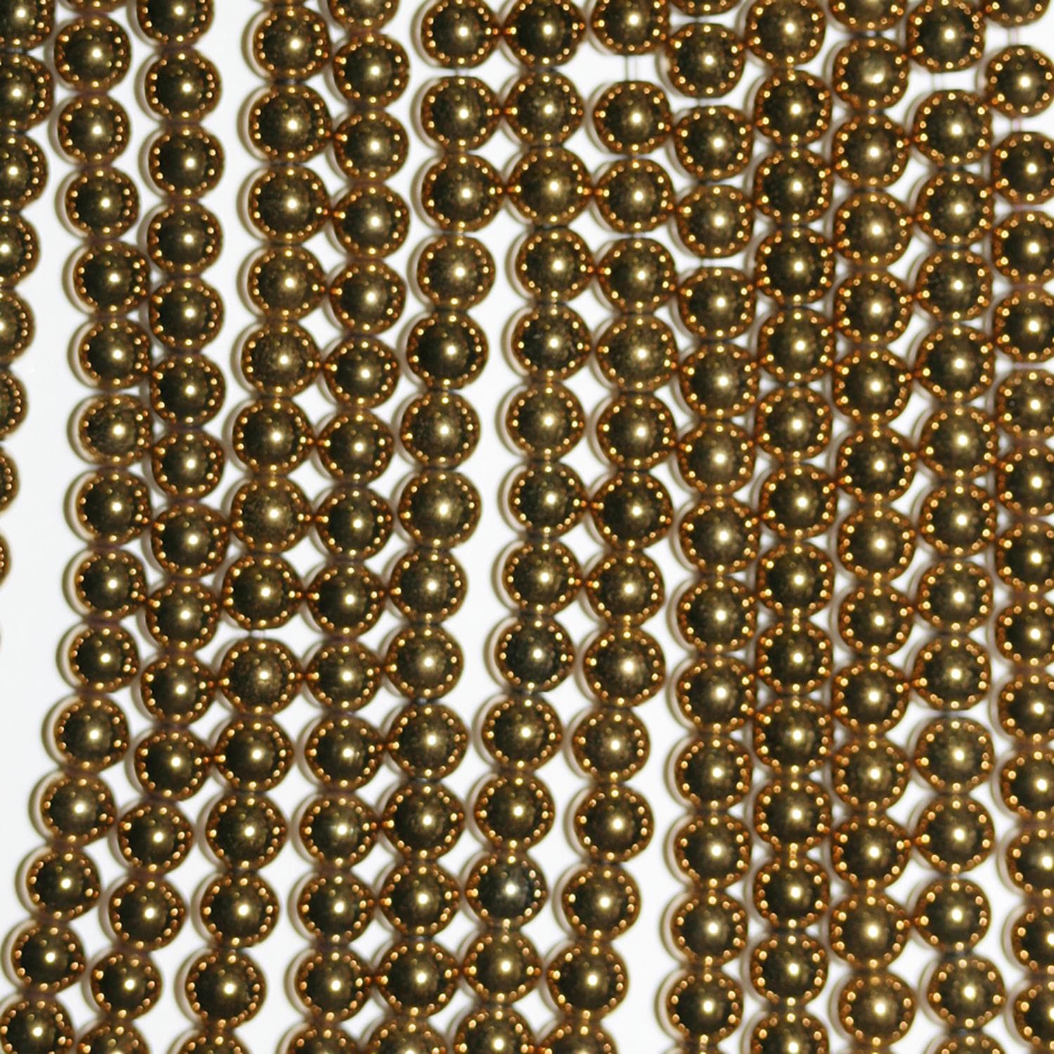 Perles rondes lisses en hématite dorée, 6 mm, 40 cm (16 pouces) de long.