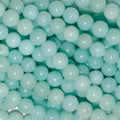 Cuentas redondas lisas de amazonita de 16" (6 mm) - Hilo de 40 cm