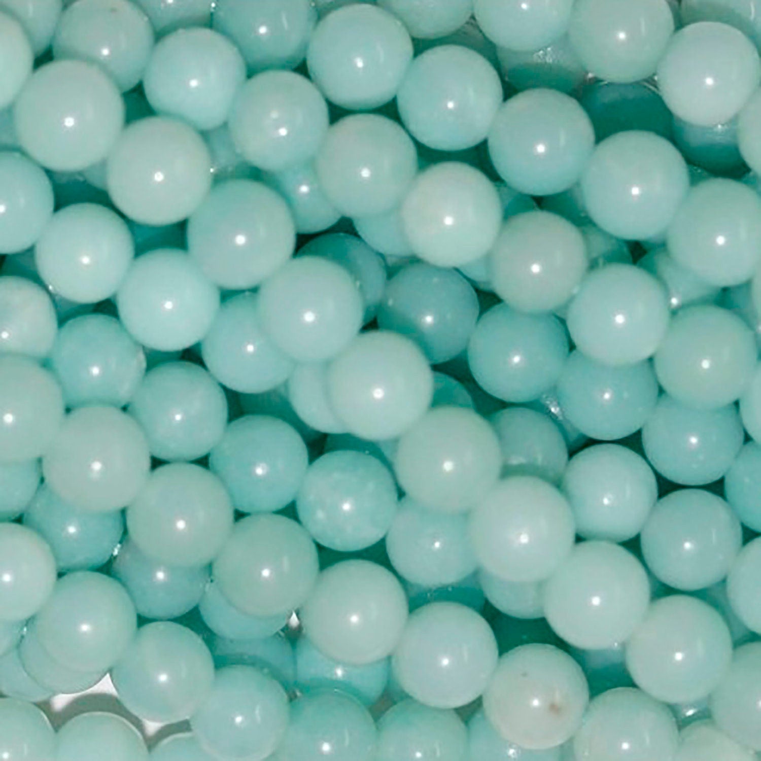 Cuentas redondas lisas de amazonita de 16" (6 mm) - Hilo de 40 cm