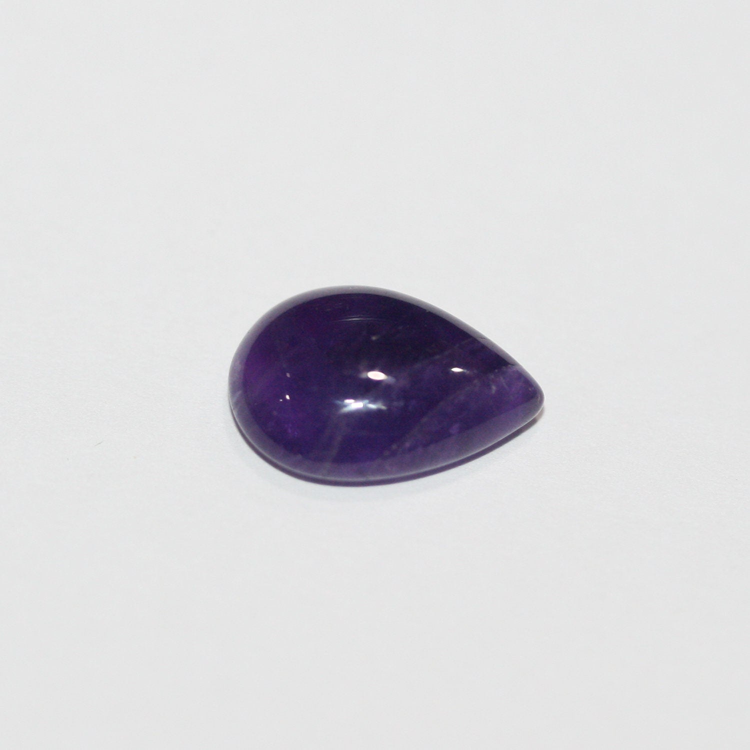 Lote de 4 cabujones de amatista lisos de 12 x 8 mm. (4 piezas)