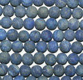 Perles rondes en lapis-lazuli St, finition mate lisse, 8 mm, 15 pouces - Fil de 40 cm.