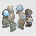 10 Pcs Lot Labradorite Faceted Drop 8mm. (10 Pcs.).