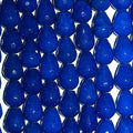 Perles en jade bleu facettées, 14 x 10 mm, longueur 39 cm (15 pouces).