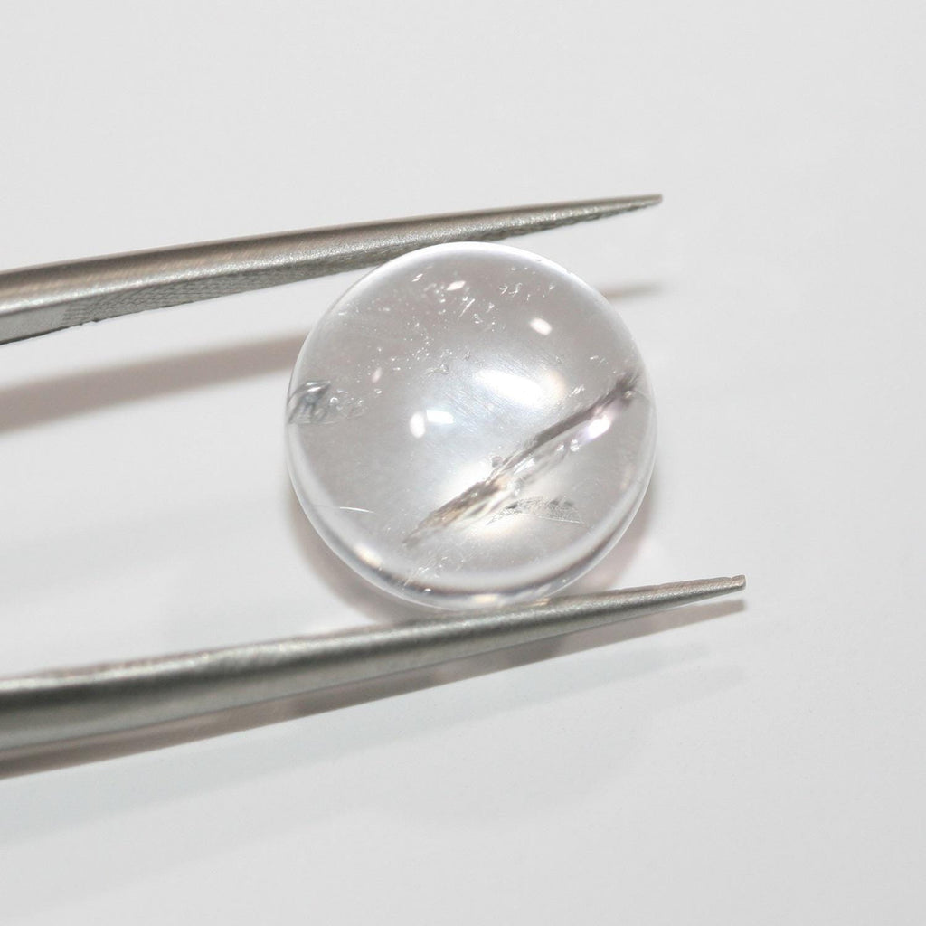 Rock Crystal Quartz Smooth Round Cabochon 12mm. (8 Pieces).