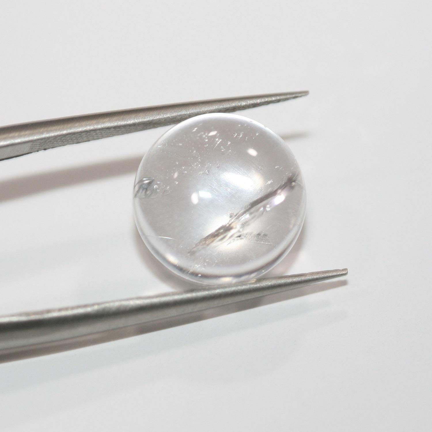 Rock Crystal Quartz Smooth Round Cabochon 12mm. (8 Pieces).