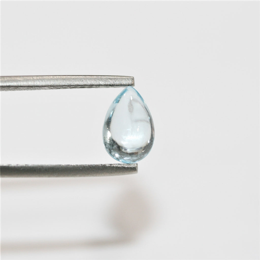 Sky Blue Topaz Smooth Drop Cabochons Lot 9x6mm.- 8 Pieces