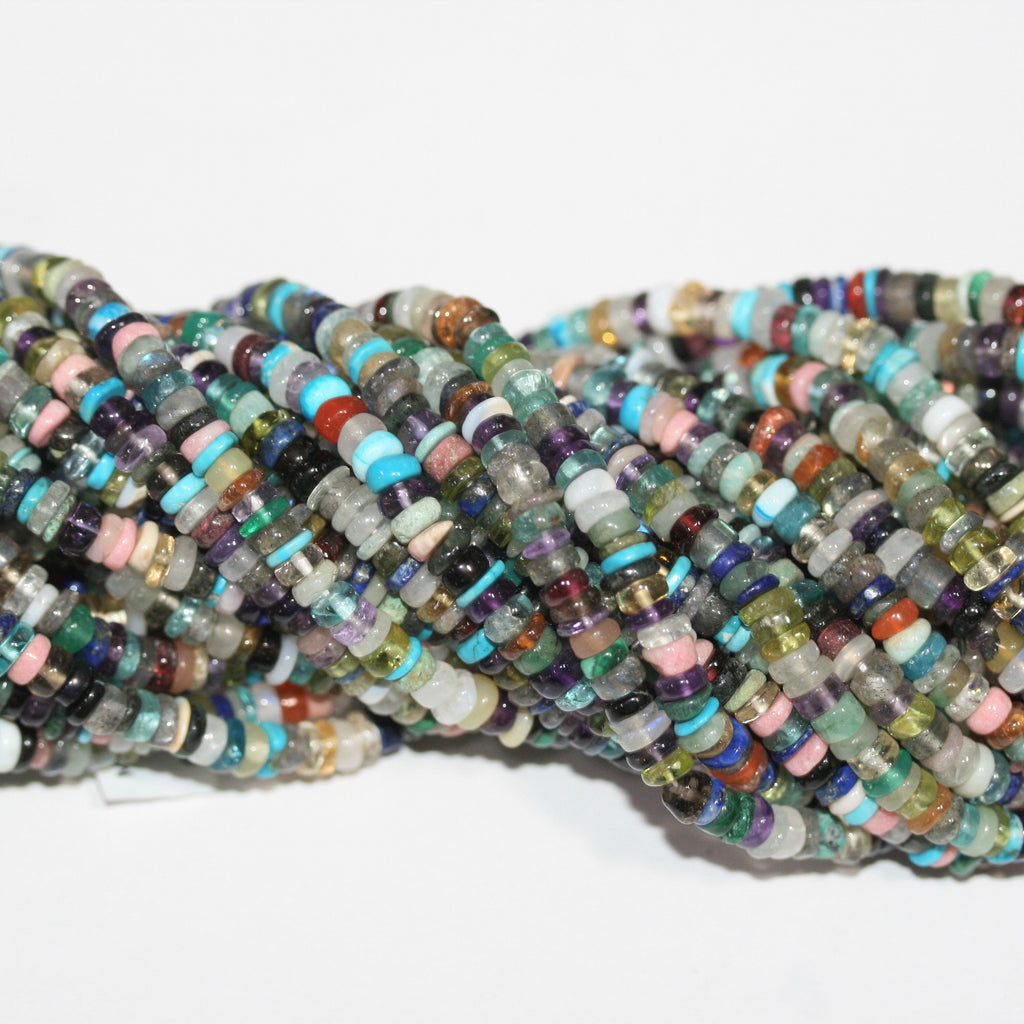 16" St Multi Stone Discos Lisos Perlas 5x2mm.-Hilo 40cm.