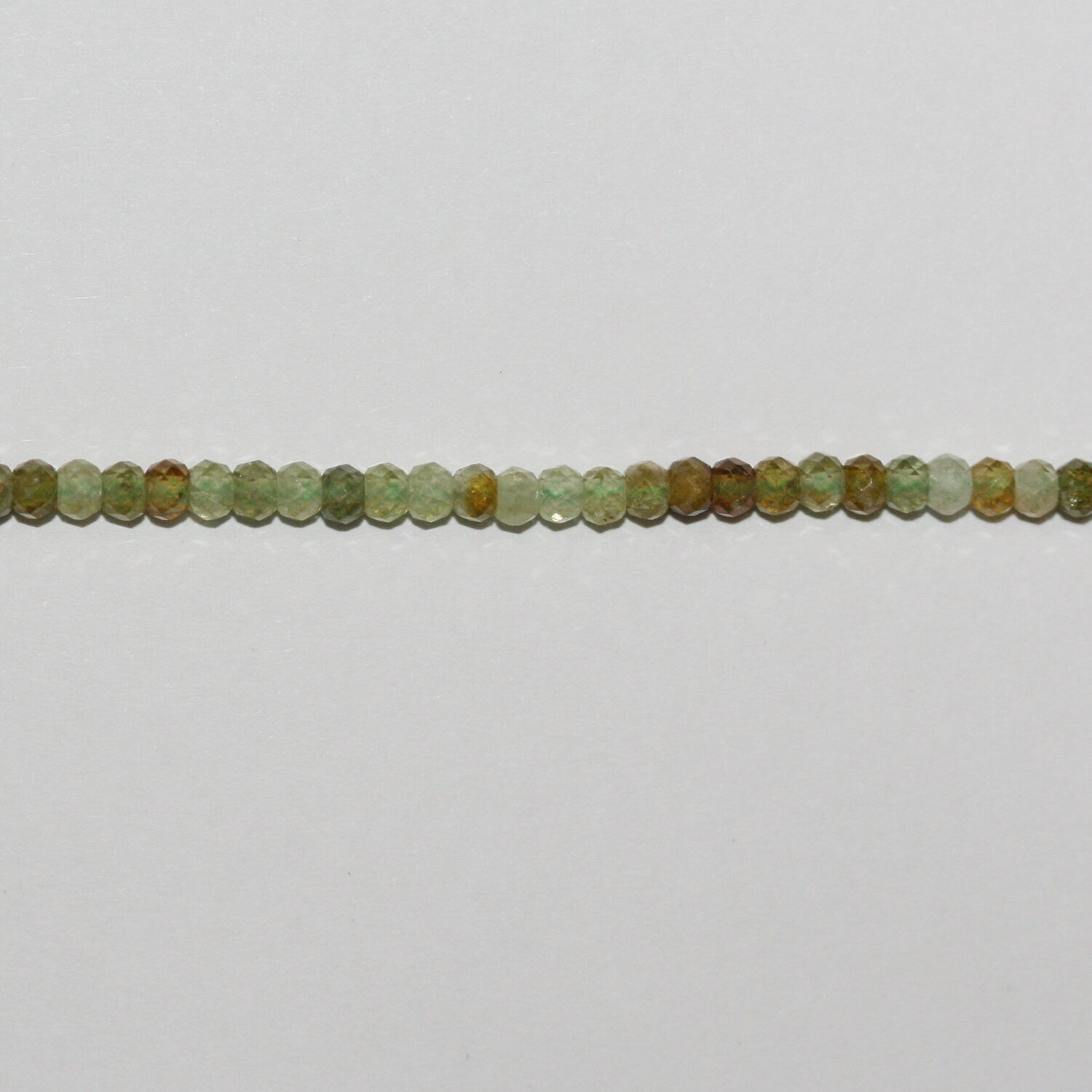 Perles rondelles à facettes en grenat grossulaire de 39 cm (15 po), 3 x 2 mm - Fil de 39 cm