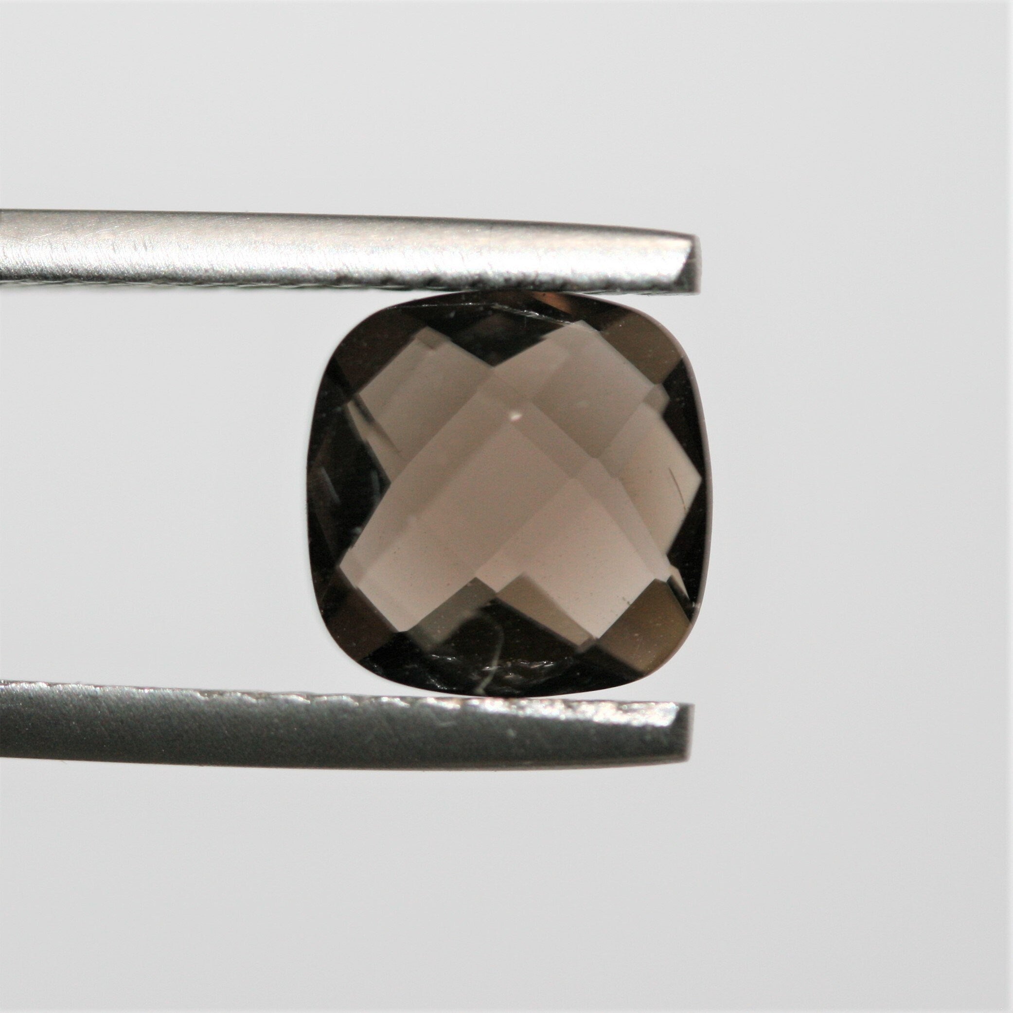 1 Pair Smoky Quartz Square 8mm Briolette Cut Cushion 8mm Natural Gemstone