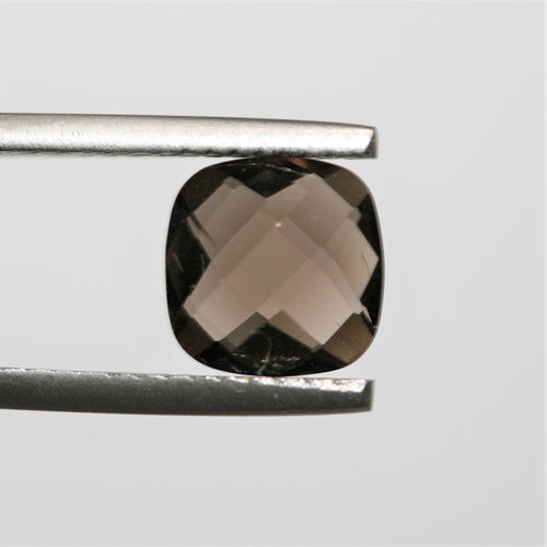 1 Pair Smoky Quartz Square 8mm Briolette Cut Cushion 8mm Natural Gemstone