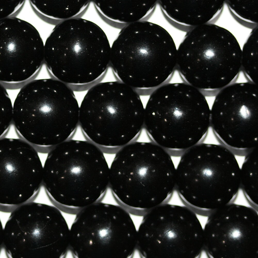 Brin de perles rondes en lignite naturelle de 8 mm, longueur 40 cm (15 pouces).