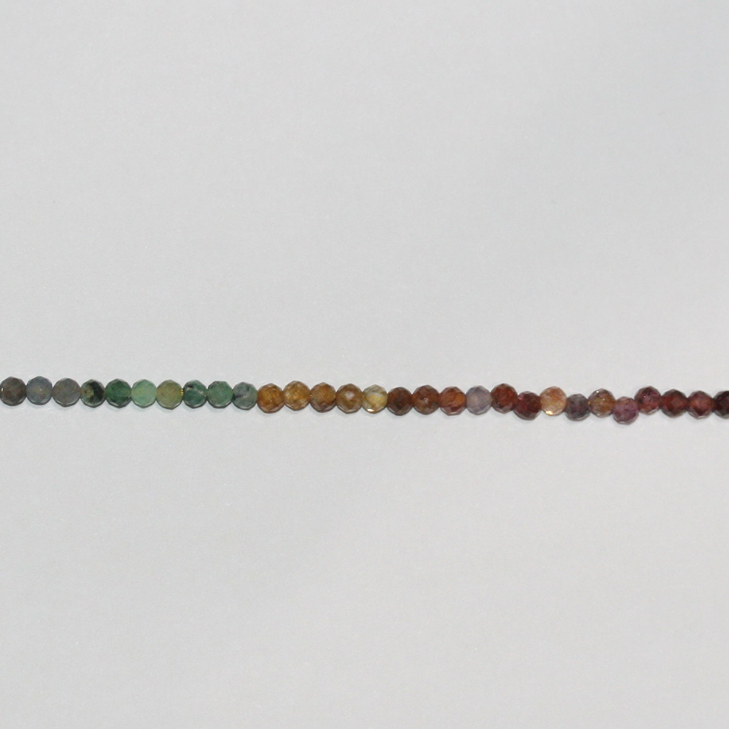 15" St Perles rondes à facettes en pierre multiple 2,5 mm.-Rig 39 cm.