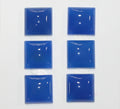 Lote de 6 cabujones cuadrados de ágata azul de 14 mm. (6 uds.)