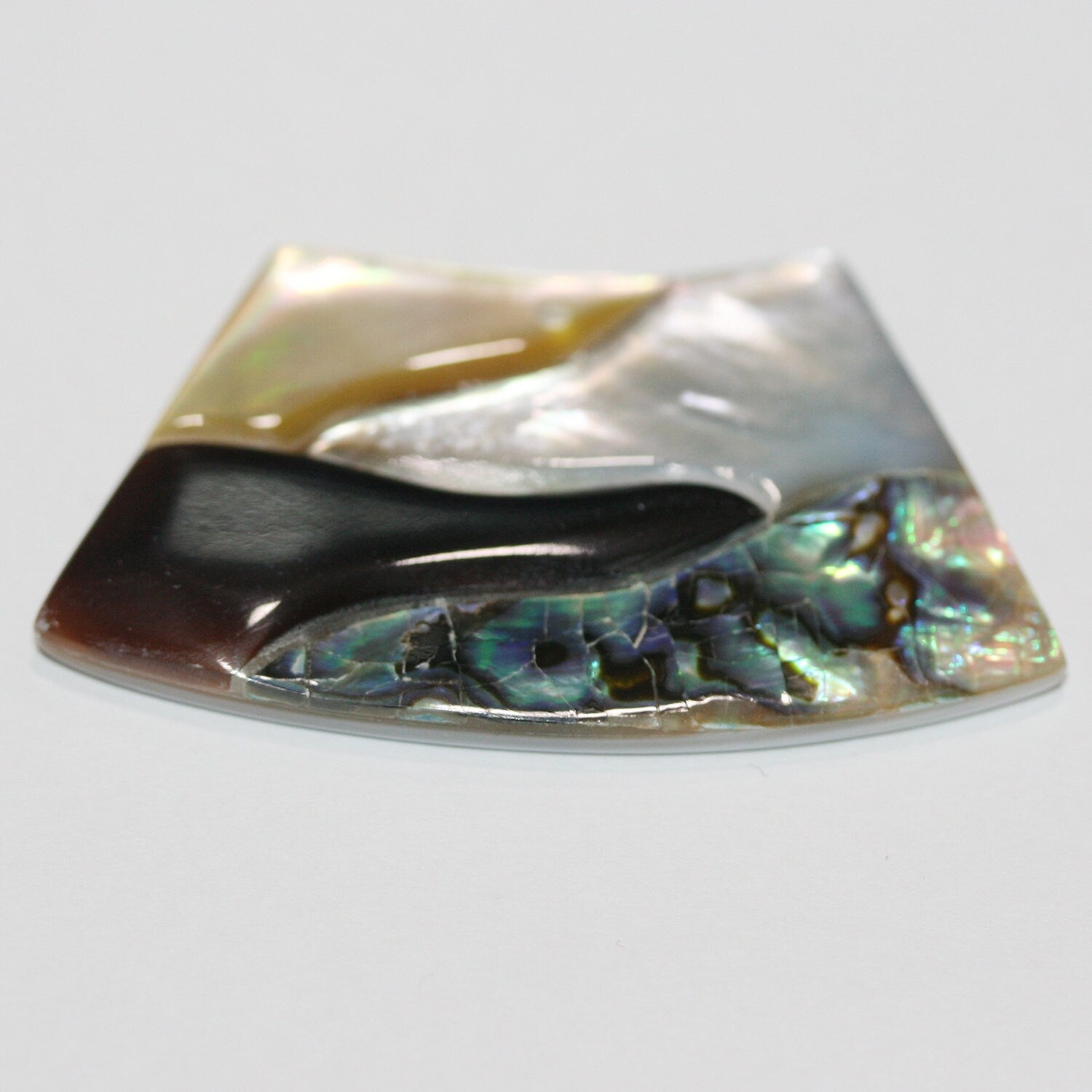 Pendentif rectangulaire en nacre 31 x 53 mm - Pendentifs en nacre naturelle et coquillage